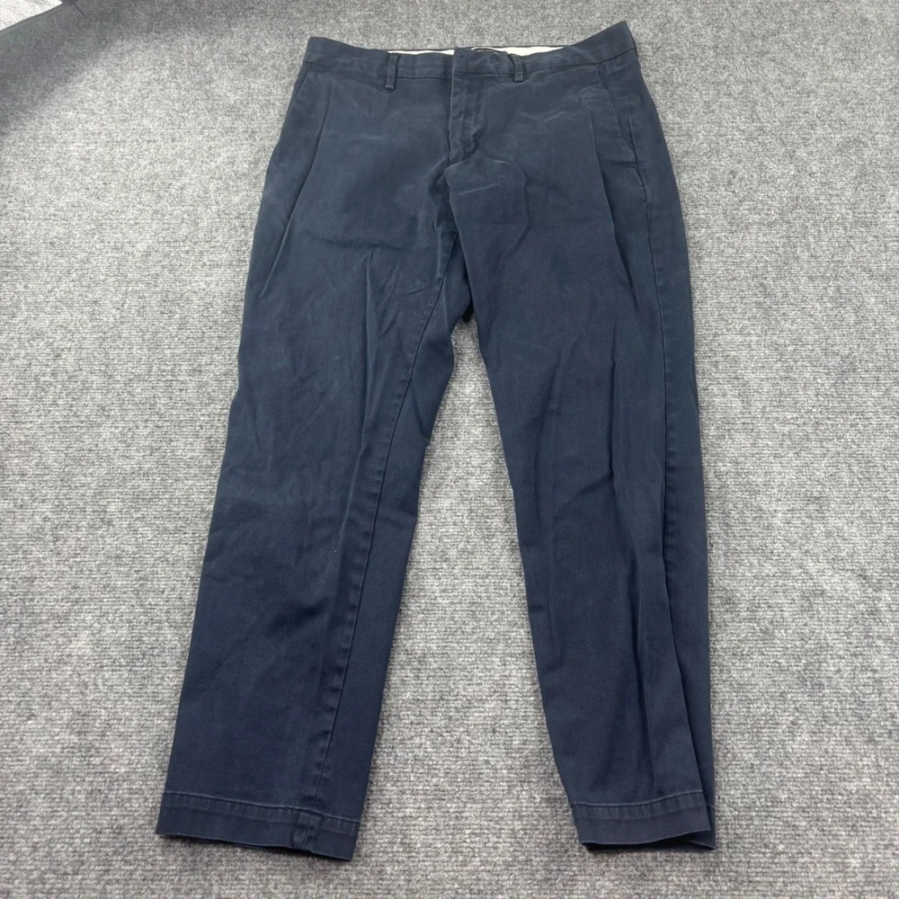 Banana Republic Tapered Fit Chinos 32x30 Navy Blue Stretch Cotton Pants Mens